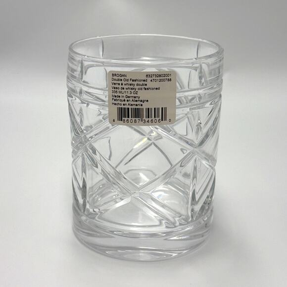 New - Ralph Lauren BROGAN Lead Crystal Double Old Fashioned One Glass Germany - Picture 1 of 8